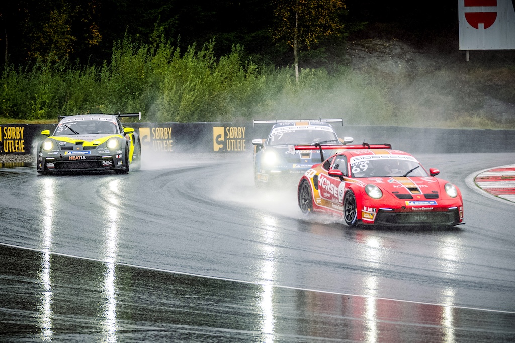 Gustav Krogh kom tættere på mesterskabspodiet på Rudskogen.
(Foto: Porsche Carrera Cup Scandinavia)
